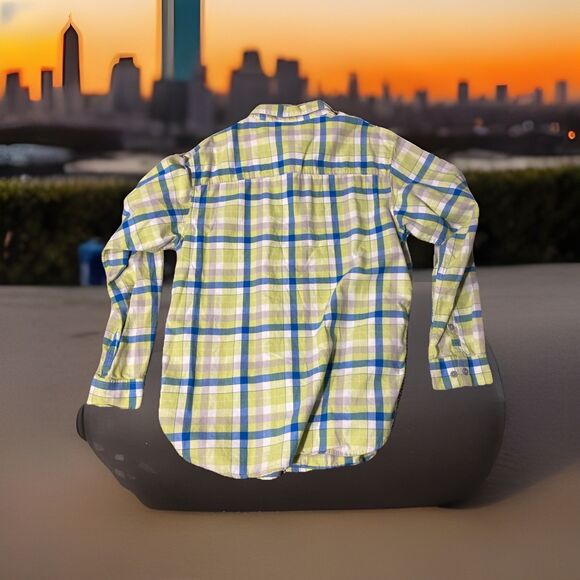 Columbia Button Down Shirt Mens Green Plaid Long Sleeve Cotton‎ - Picture 2 of 7